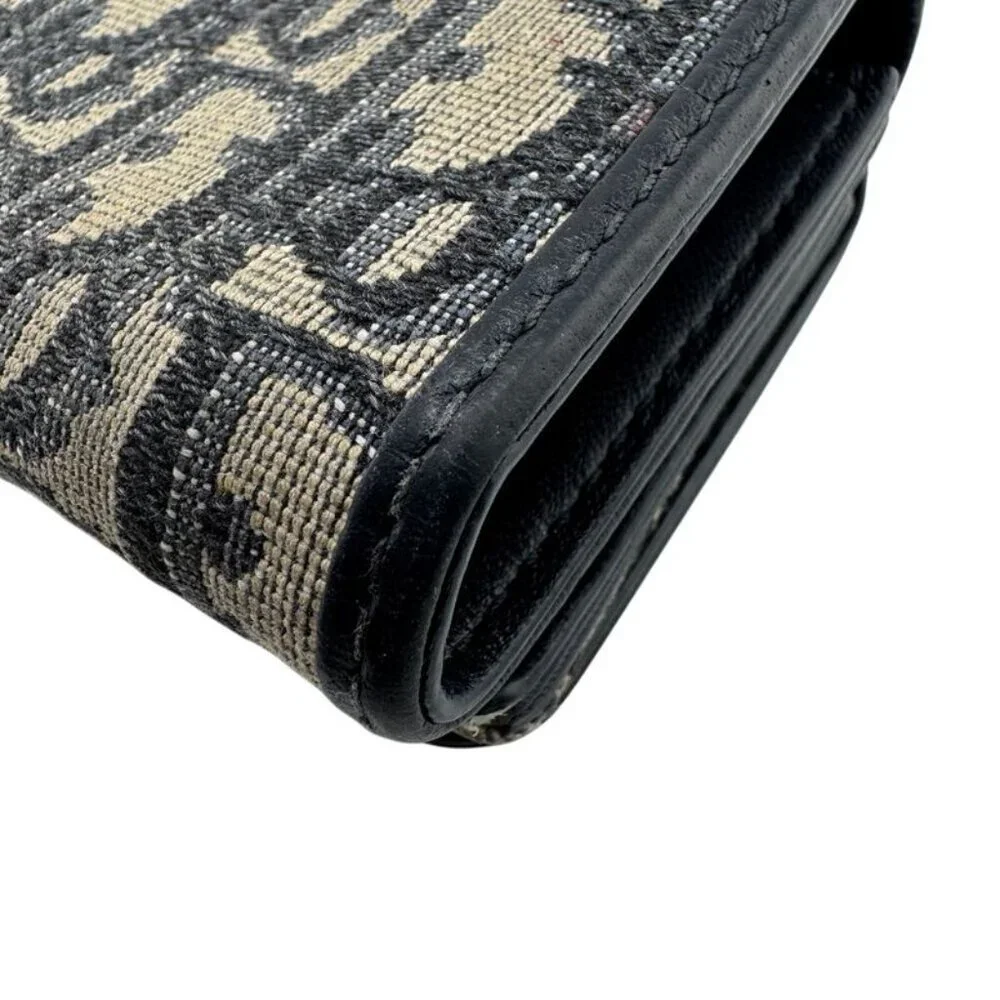Dior Compact Montaigne 30 Trifold Wallet Navy